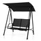 2-Seat Outdoor Canopy Swing with Comfortable Fabric Seat and Heavy-duty Metal Frame